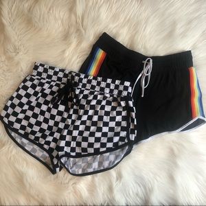 🌈 2 Adorable High-Waisted Cotton Shorts